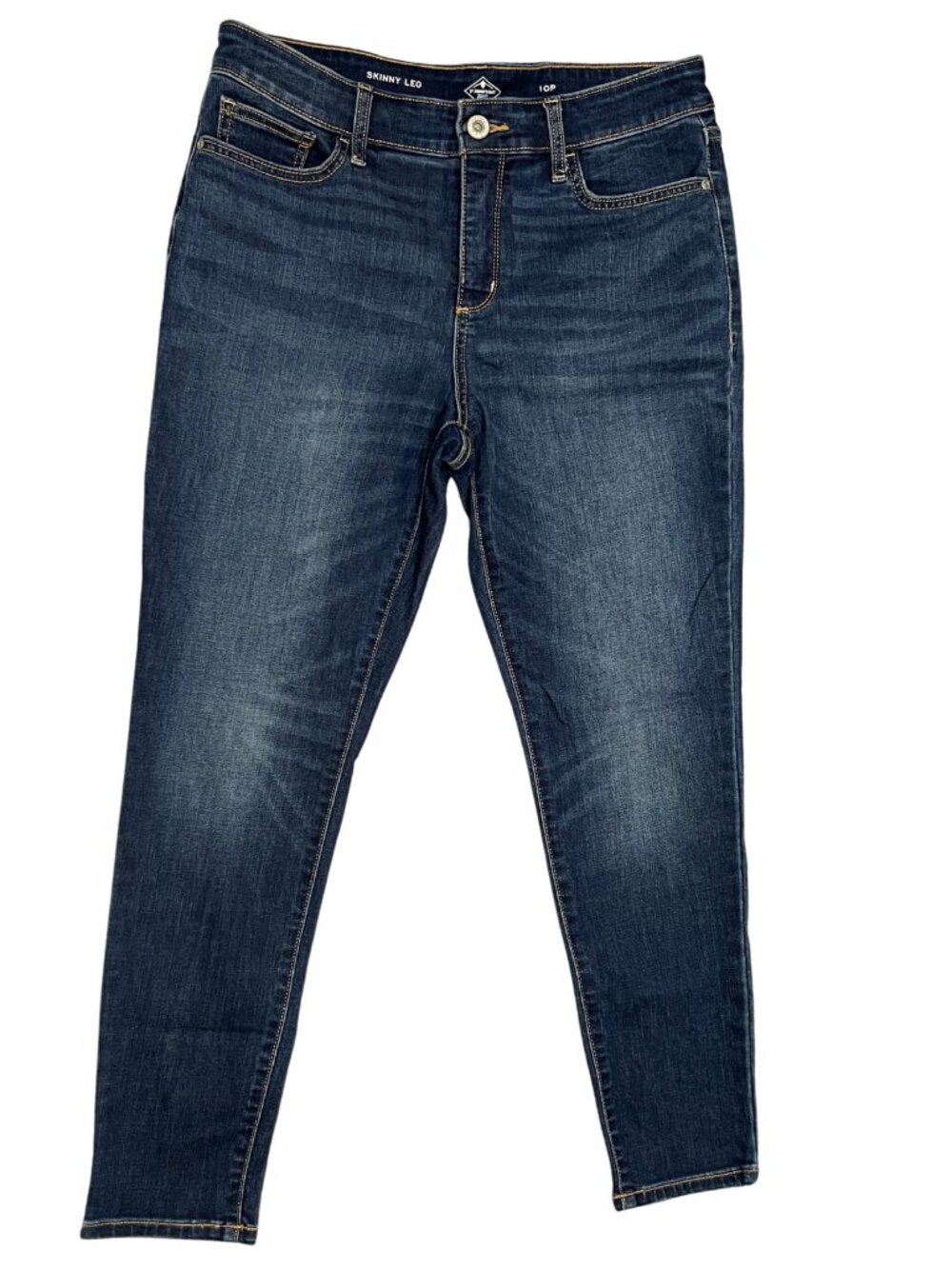 St. John's Bay Skinny Leg Jeans Women's Size 10P Dark Wash Stretch Denim Classic